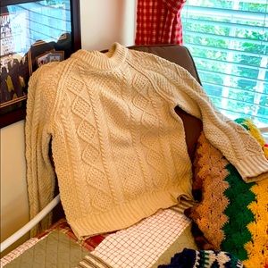 Fisherman’s cable knit sweater